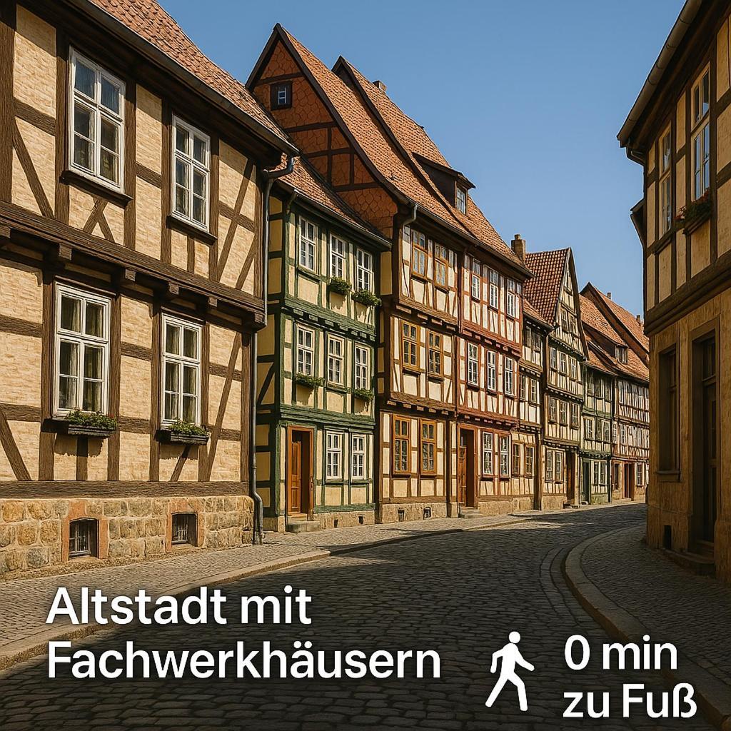 Harzer Fachwerkstube Quedlinburg Apartment ภายนอก รูปภาพ